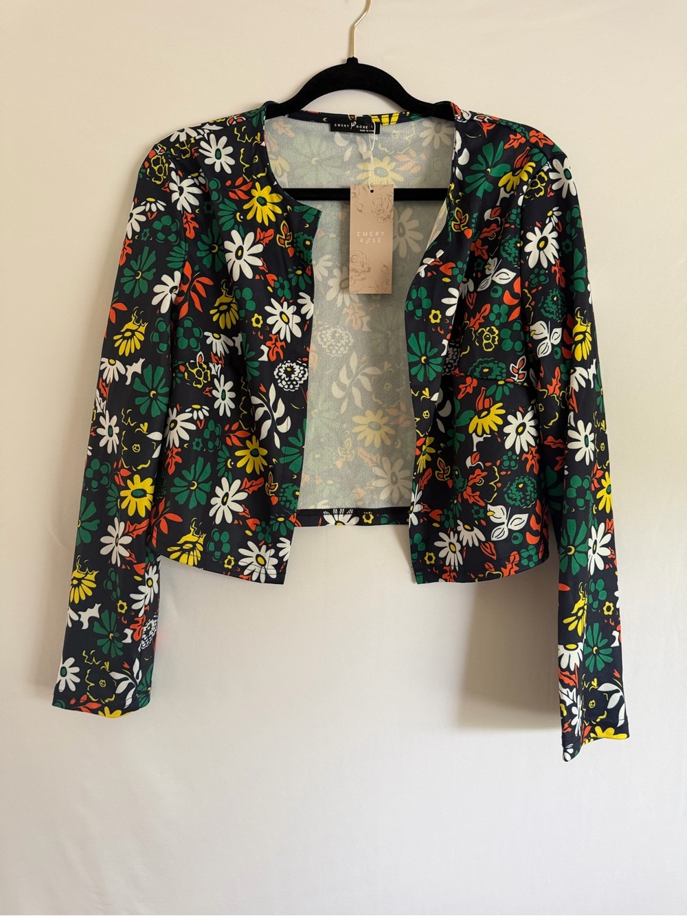 Emery Rose Women’s Large Open Floral Cardigan New